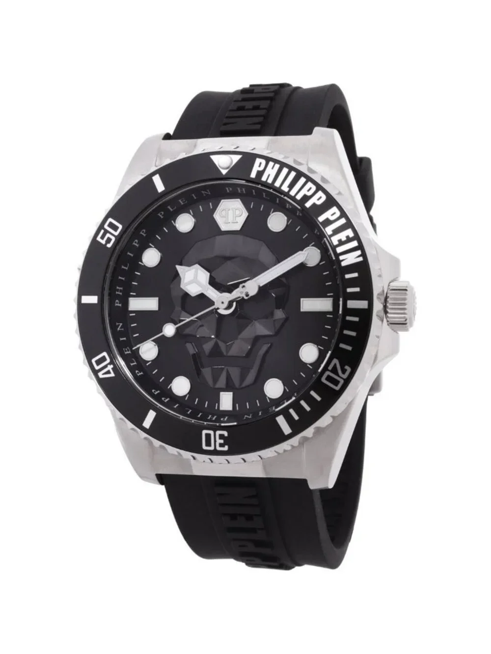 NWT Philipp Plein The Skull Diver Quartz Black Dial Men's Watch